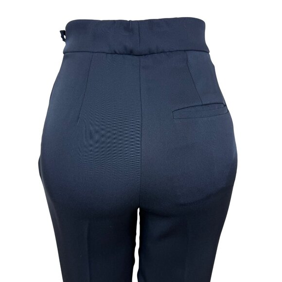 COS Womens Black Polyester Tapered High Waist Pants Side Zip Tailored Fit Sz 2 - Picture 8 of 12